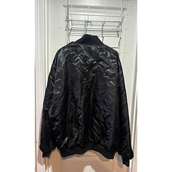 Vintage Y2k NBA G-III Bulls Reversible Jacket 5XL Patches Snap Button Carl Banks - Picture 10 of 10